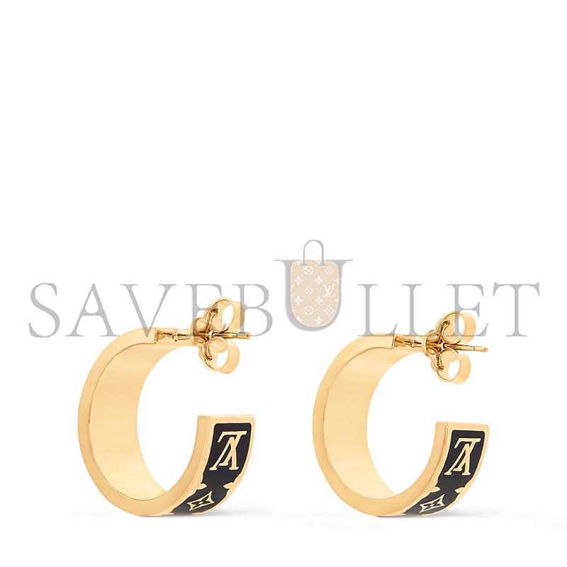 LOUIS VUITTON NANOGRAM ENAMEL EARRINGS M01833